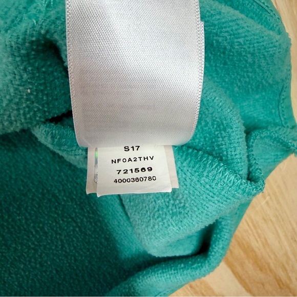 The North Face Fave Half Dome Pullover Hoodie L Women’s Agate Green Heather/Ambr - Picture 7 of 8